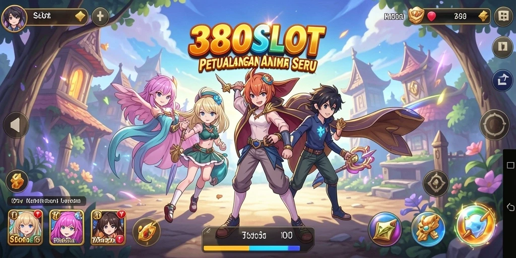 Tampilan menakjubkan dari gameplay Anime 380SLOT.