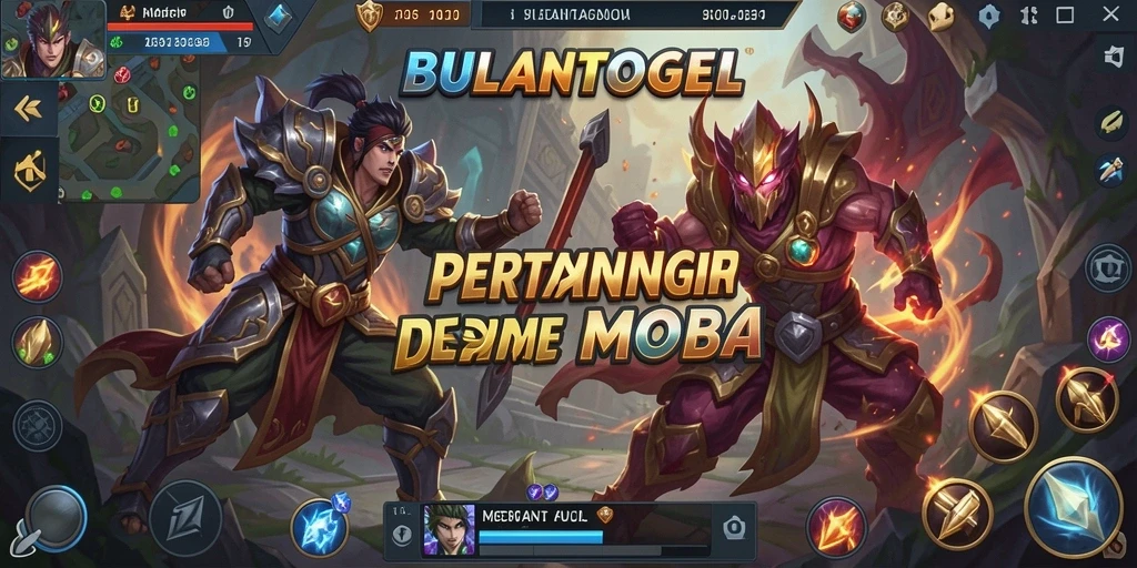 Screenshot gameplay BULANTOGEL menampilkan aksi pertarungan tim yang seru.