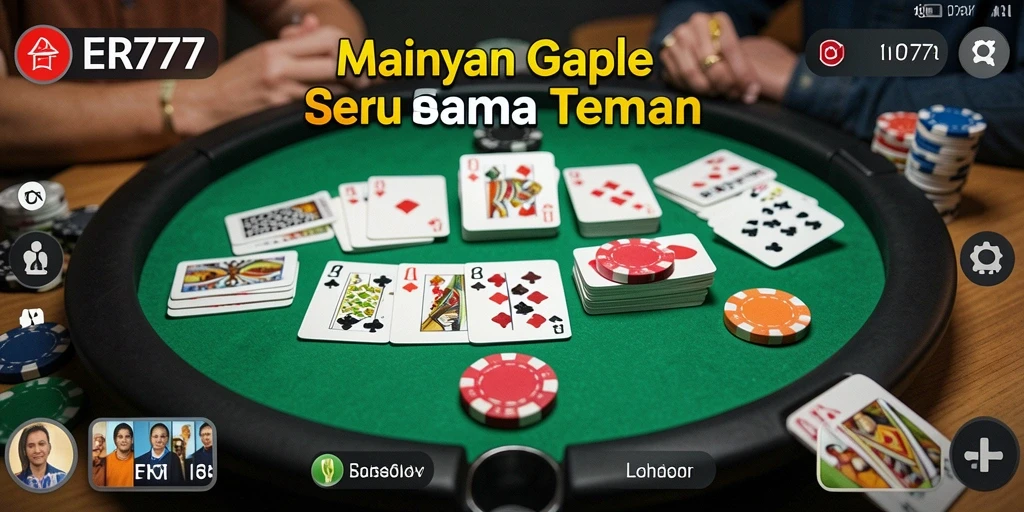 Tangkapan layar ER777 menunjukkan suasana menarik permainan Gaple.