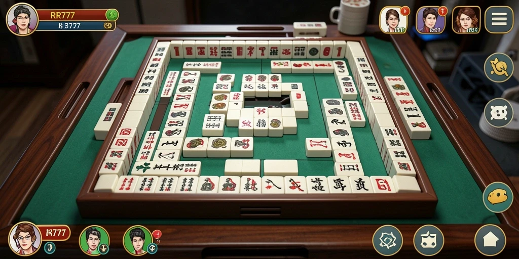 Tampilan permainan Mahjong yang seru dan penuh warna di RR777.