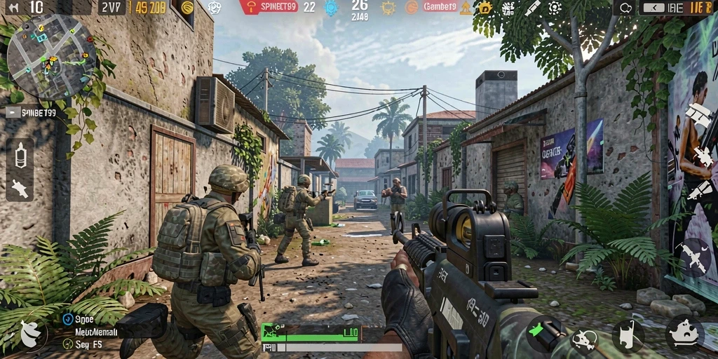 Tampilan seru gameplay FPS dengan grafis menakjubkan.