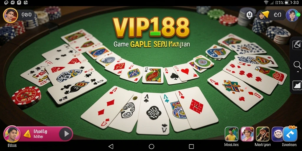 Tampilan gameplay Gaple yang menarik dan interaktif